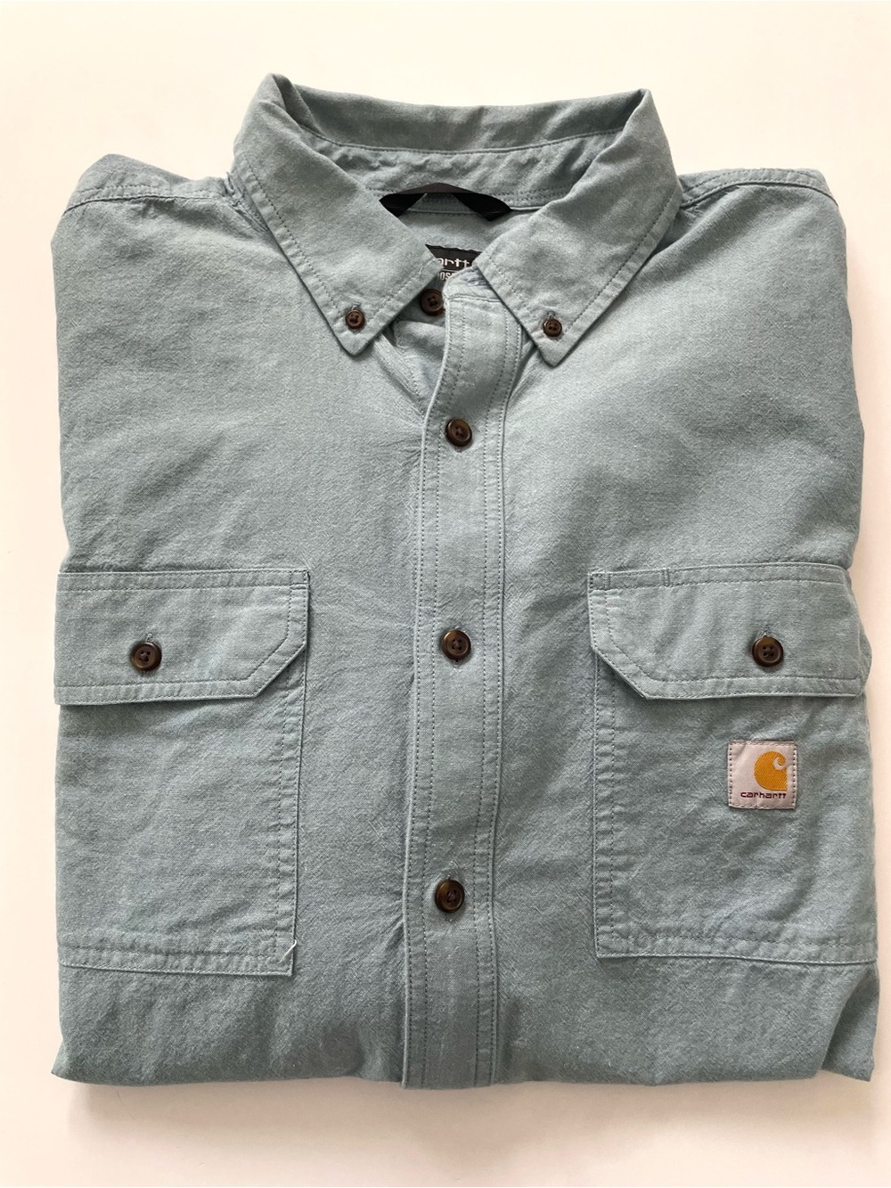 Carhartt Men’s Button-Down Work Shirt - Light Sage